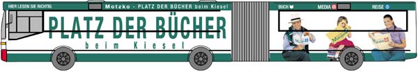 Motzko - Platz der B&uuml;cher - Aktion Lesebus